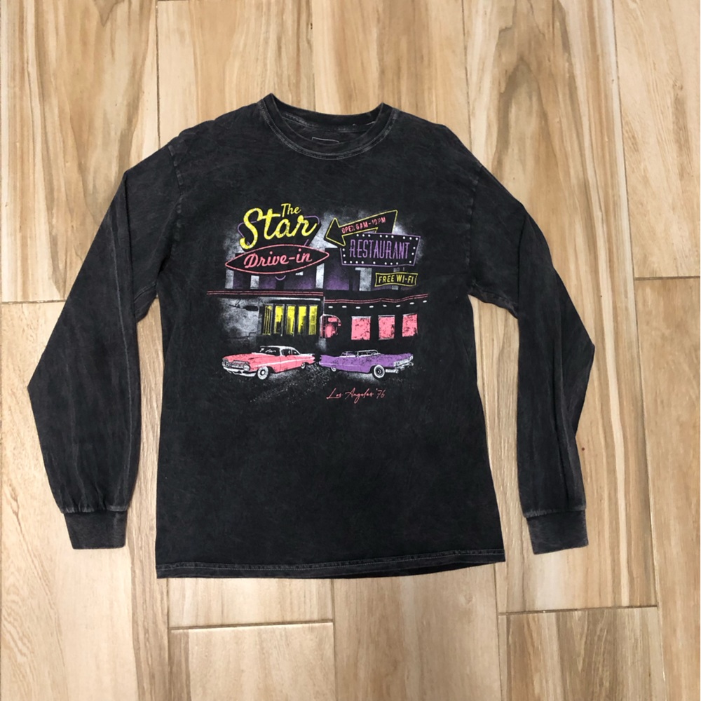Grey Long Sleeve Graphic Tee